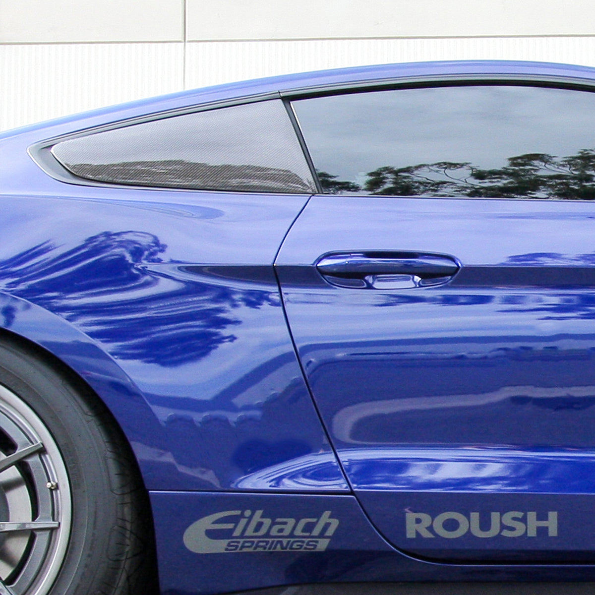 2015 - 2023 Mustang Carbon Fiber Type-Flat Side Window Louvers (Pair)