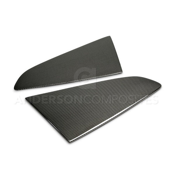 2015 - 2023 MUSTANG CARBON FIBER TYPE-FLAT SIDE WINDOW LOUVERS (PAIR)