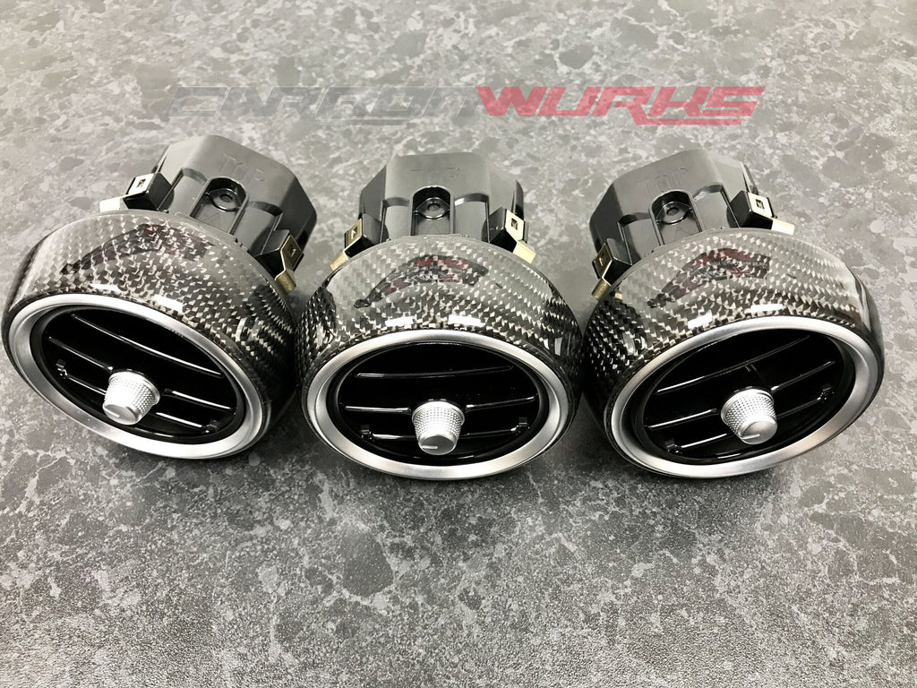 MERCEDES C63 / C-CLASS CARBON FIBRE DASHBOARD AIR VENTS
