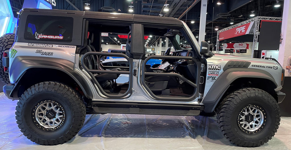 2021 - 2024 Ford Bronco Carbon Fiber Tube Doors - Front & Rear (4-Door)