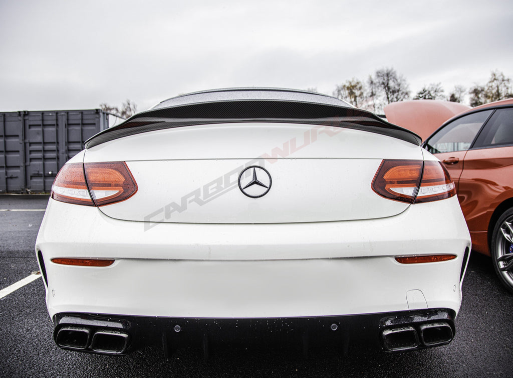 MERCEDES C CLASS COUPE CARBON FIBRE DTM REAR BOOT SPOILER