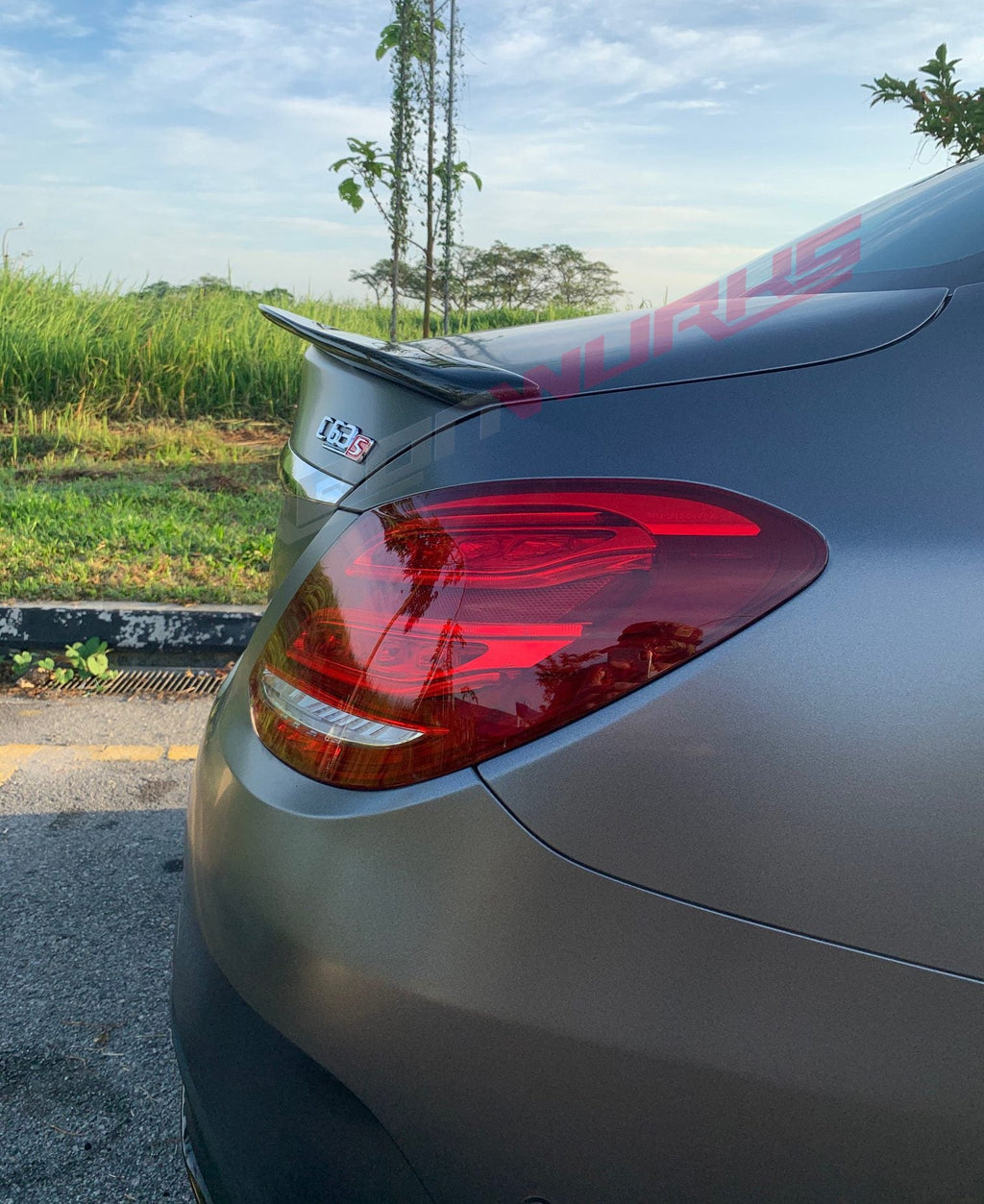 MERCEDES C CLASS SALOON CARBON FIBRE REAR BOOT SPOILER