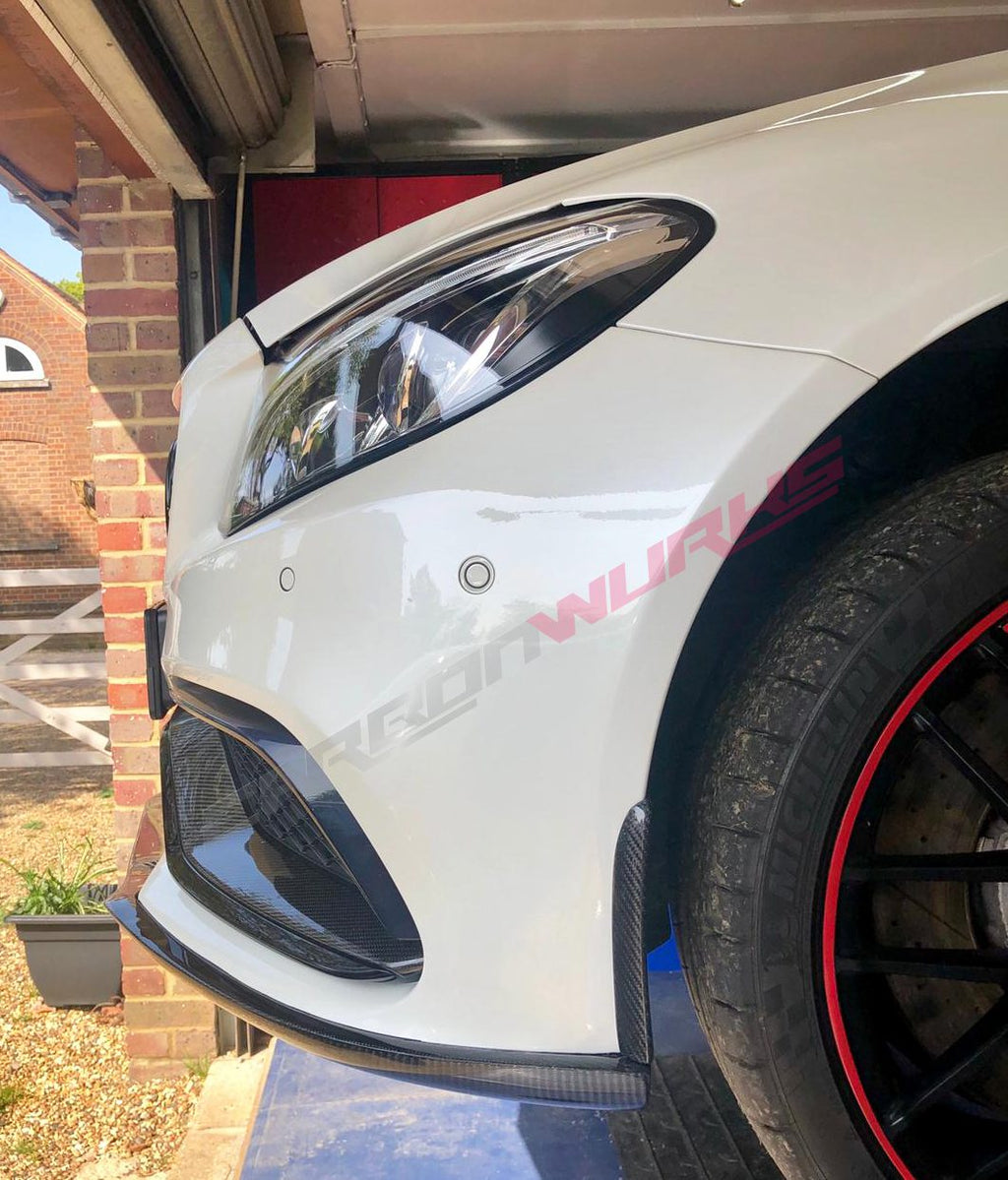 MERCEDES C63 SALOON & ESTATE CARBON FIBRE FRONT SPOILER