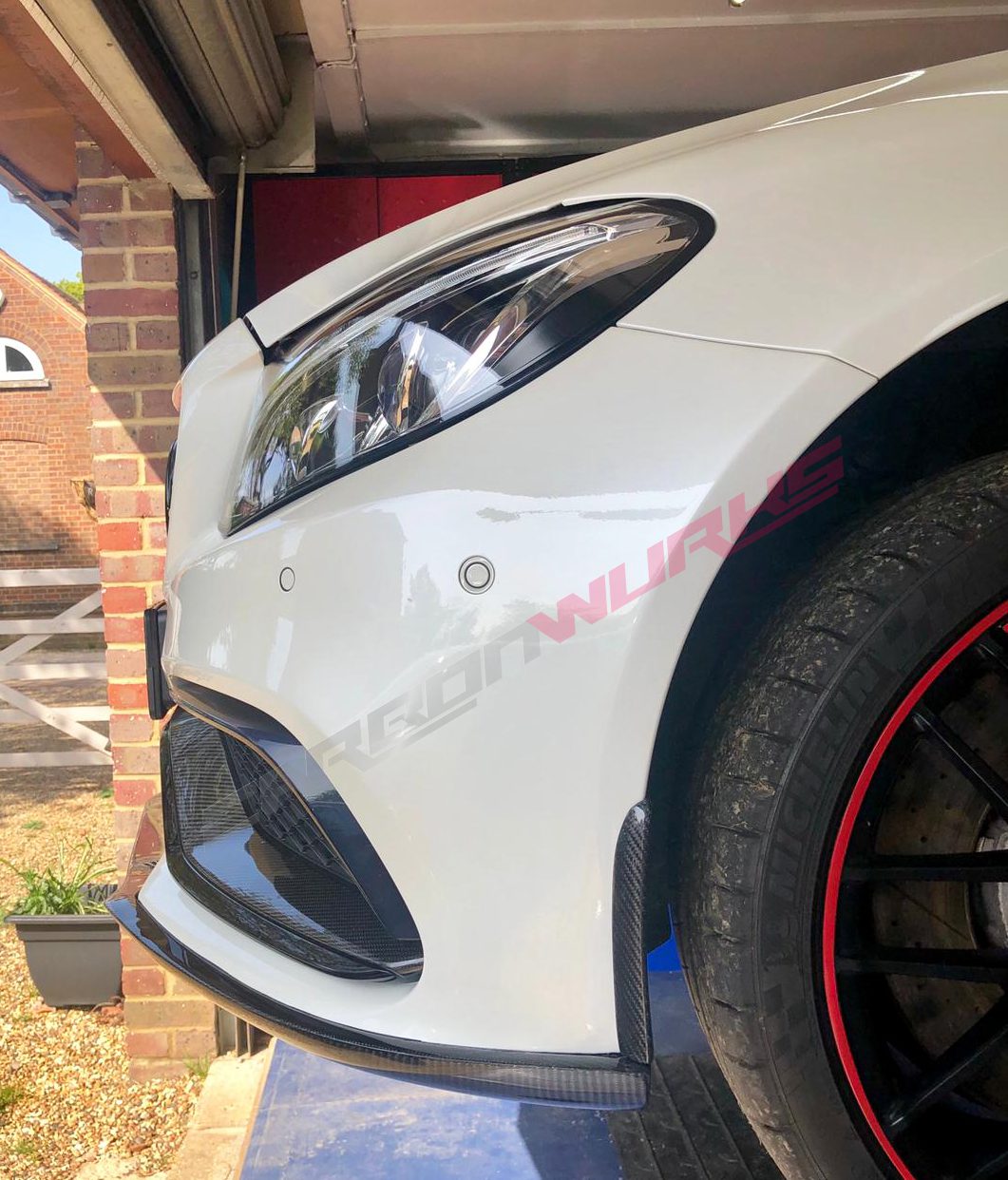 MERCEDES C63 SALOON & ESTATE CARBON FIBRE FRONT SPOILER