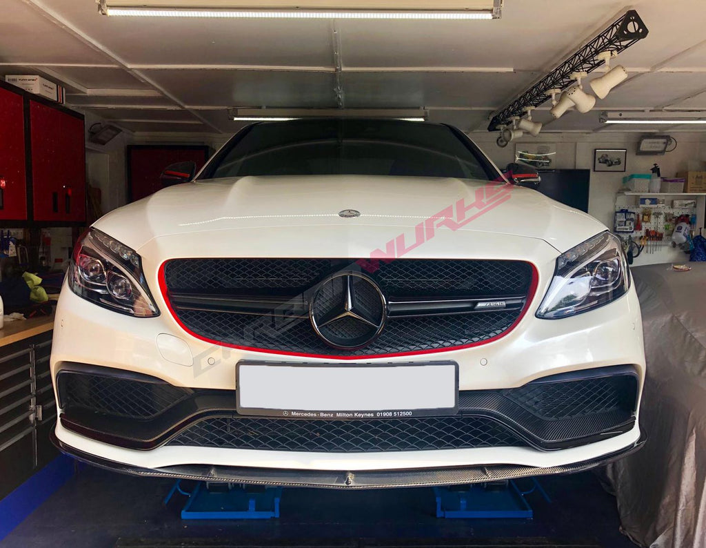 MERCEDES C63 SALOON & ESTATE CARBON FIBRE FRONT SPOILER