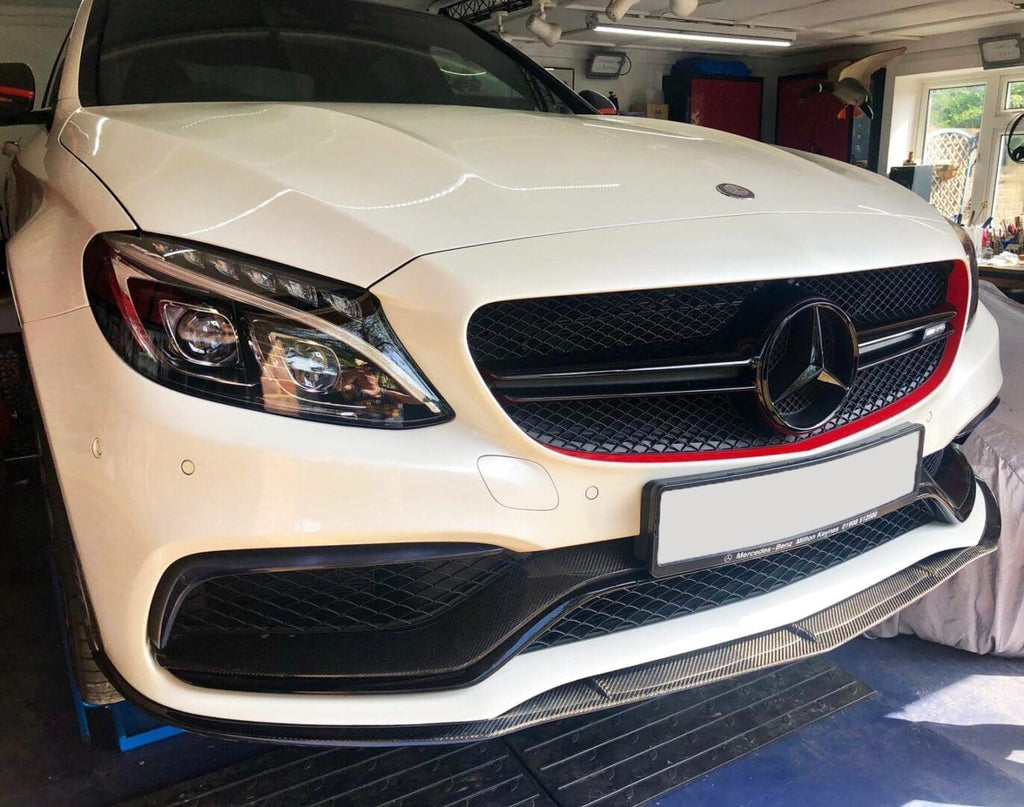 MERCEDES C63 SALOON & ESTATE CARBON FIBRE FRONT SPOILER