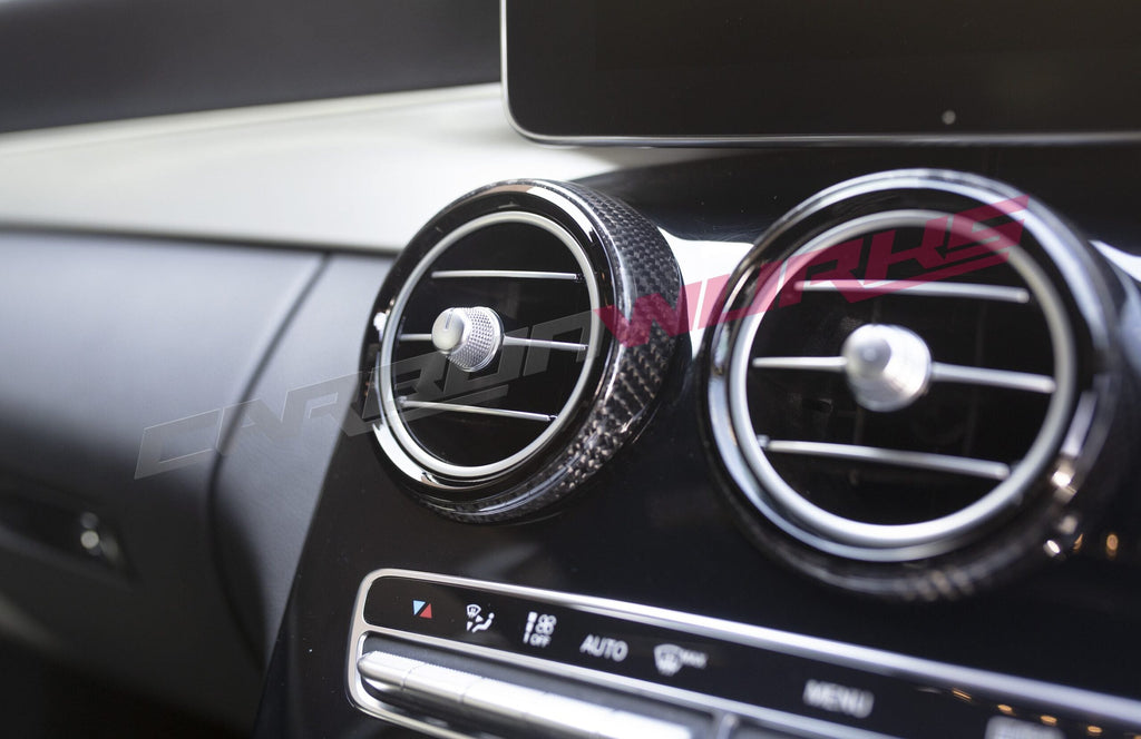 MERCEDES C63 / C-CLASS CARBON FIBRE DASHBOARD AIR VENTS