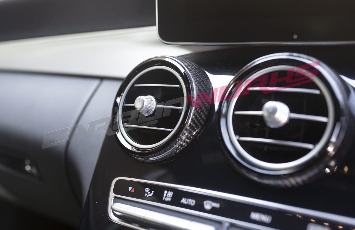 MERCEDES C63 / C-CLASS CARBON FIBRE DASHBOARD AIR VENTS
