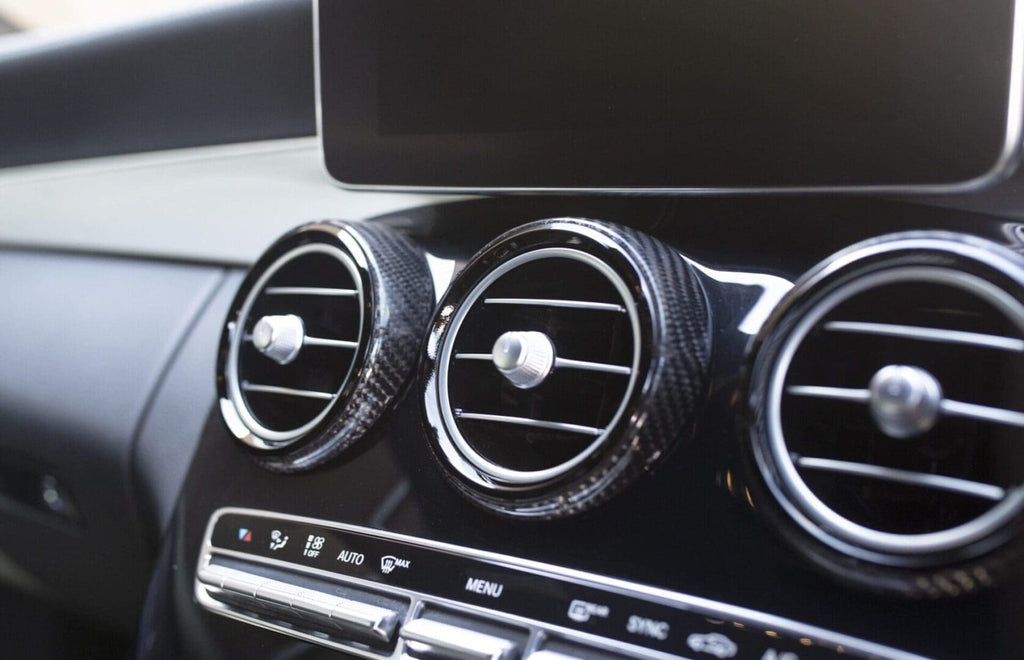 MERCEDES C63 / C-CLASS CARBON FIBRE DASHBOARD AIR VENTS