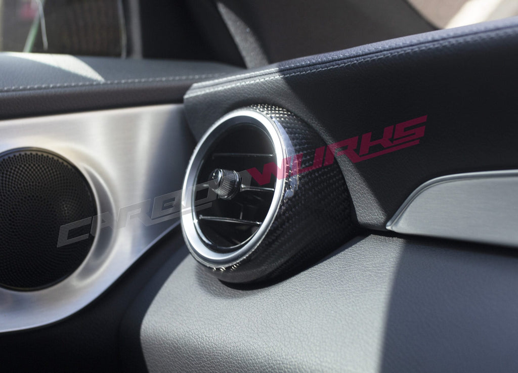 MERCEDES C63 / C-CLASS CARBON FIBRE DASHBOARD AIR VENTS