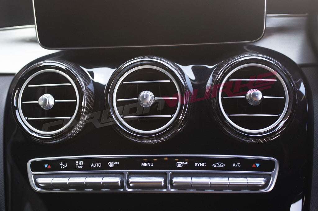 MERCEDES C63 / C-CLASS CARBON FIBRE DASHBOARD AIR VENTS