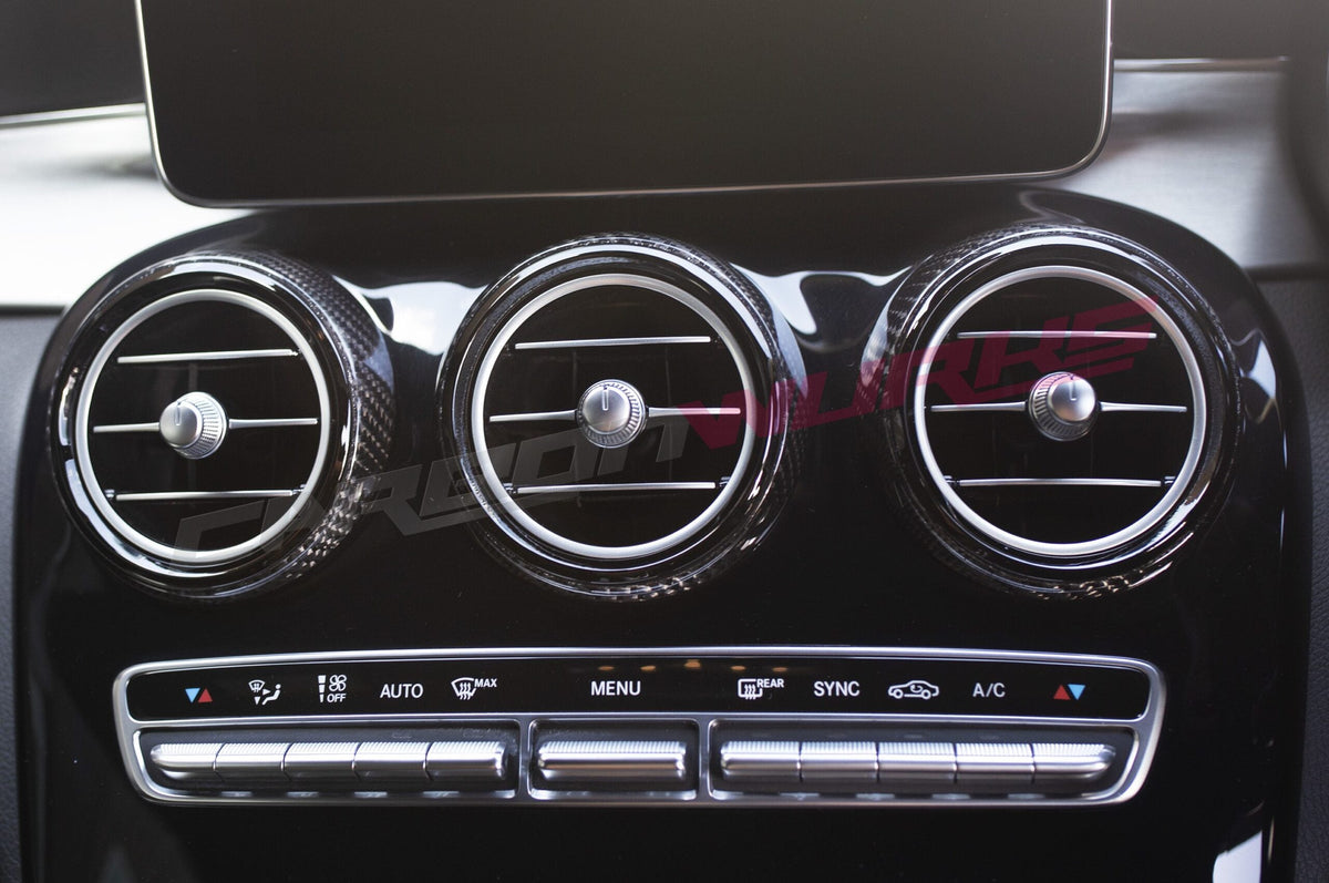 MERCEDES C63 / C-CLASS CARBON FIBRE DASHBOARD AIR VENTS
