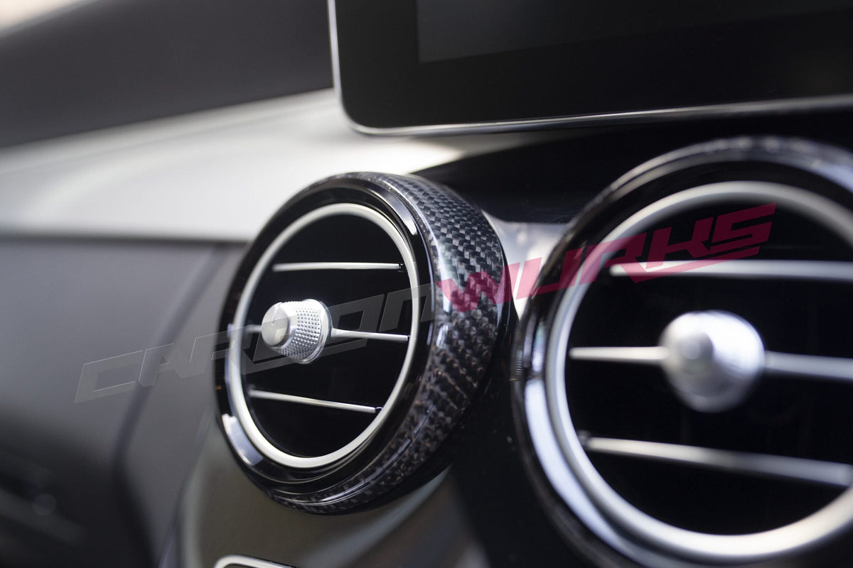 MERCEDES C63 / C-CLASS CARBON FIBRE DASHBOARD AIR VENTS