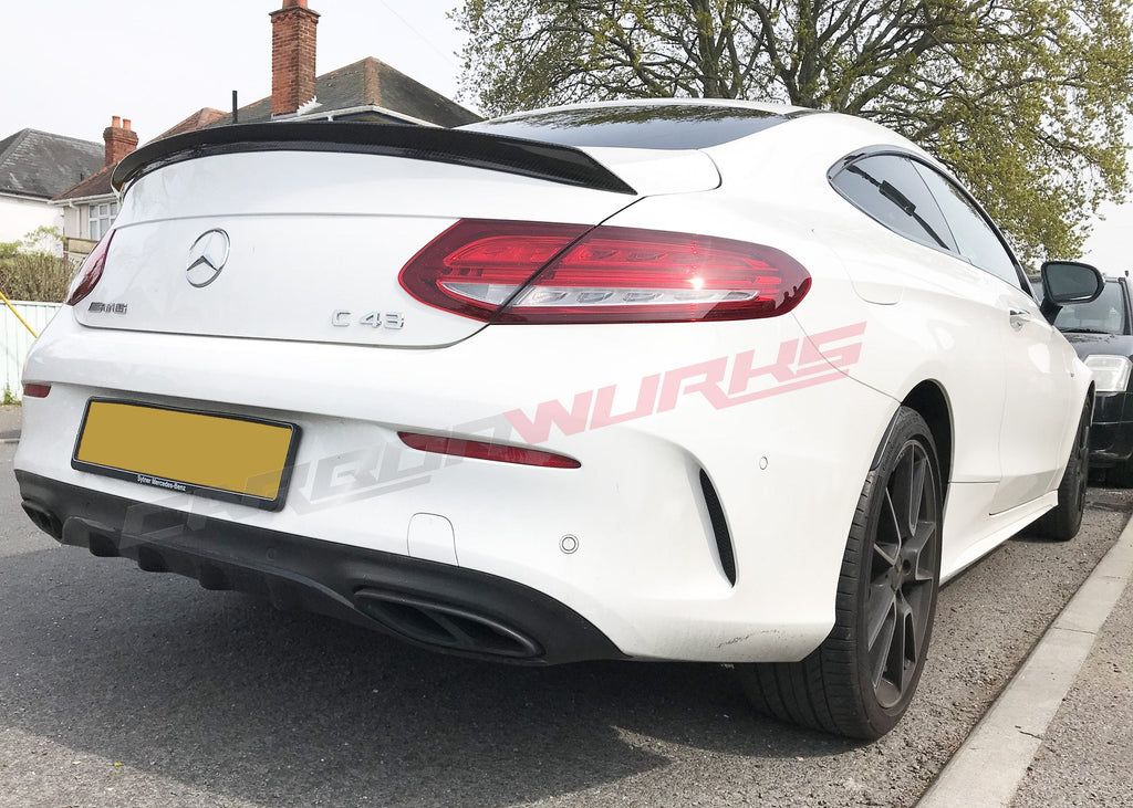 MERCEDES C CLASS COUPE CARBON FIBRE REAR BOOT SPOILER