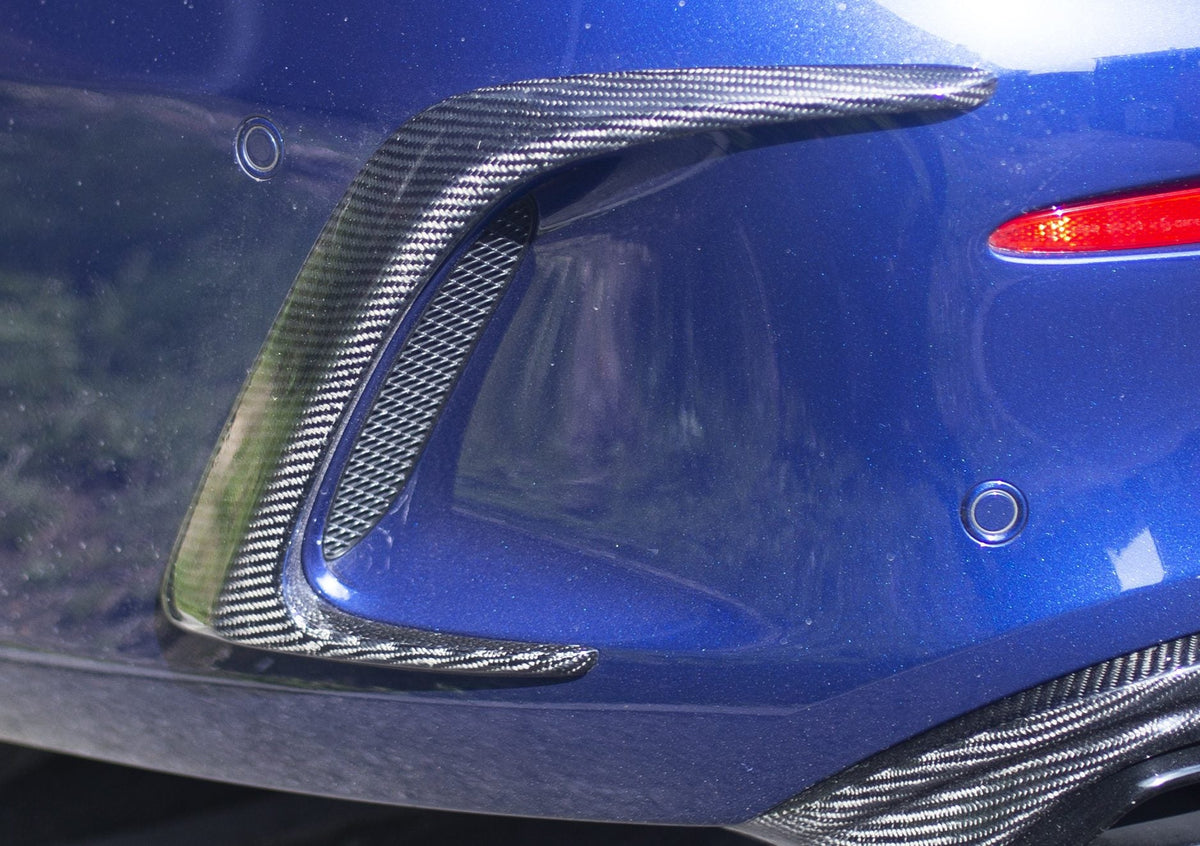 MERCEDES C63 COUPE CARBON FIBRE REAR BUMPER SPOILERS