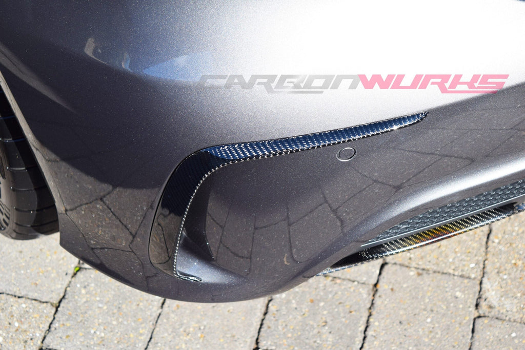 MERCEDES A-CLASS CARBON FIBRE REAR BUMPER FLICKS / SPOILER