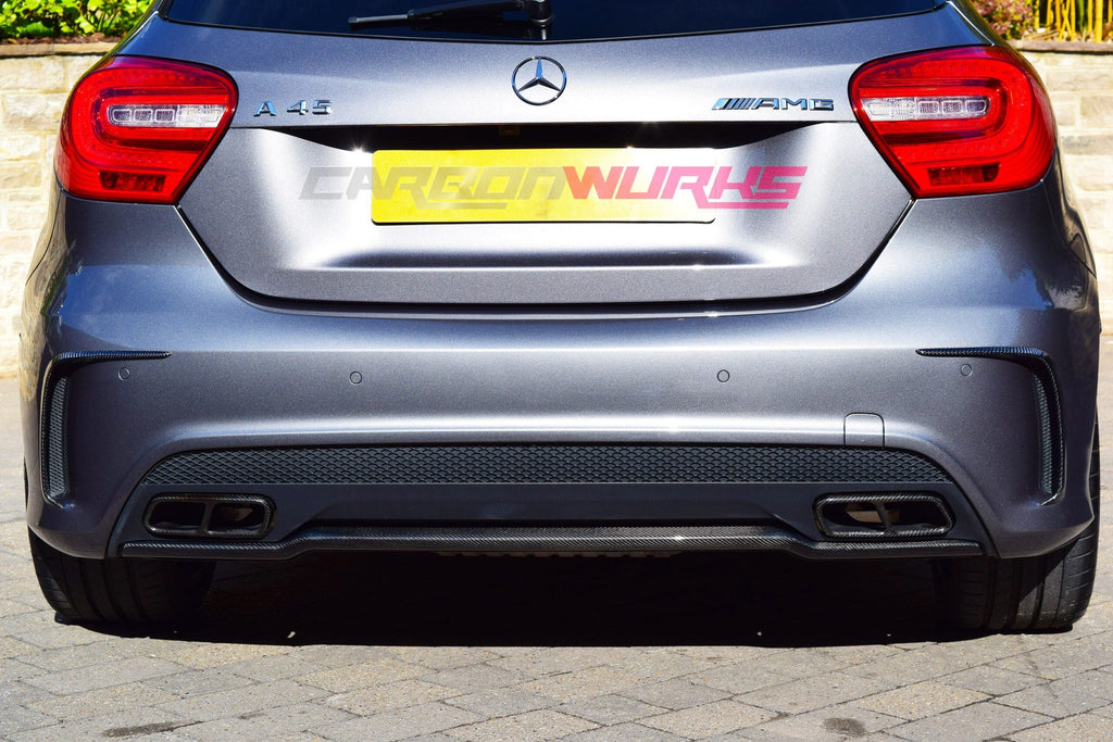 MERCEDES A-CLASS CARBON FIBRE REAR BUMPER FLICKS / SPOILER