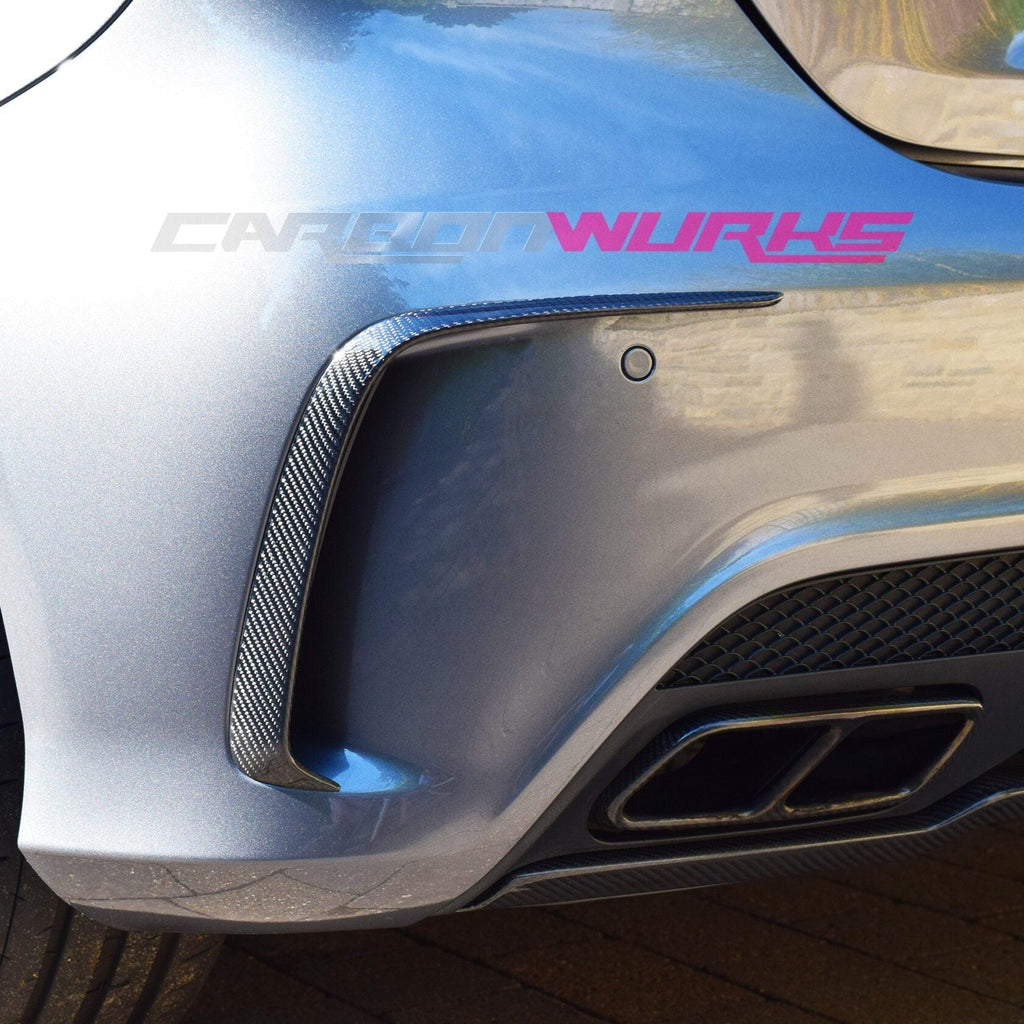 MERCEDES A-CLASS CARBON FIBRE REAR BUMPER FLICKS / SPOILER
