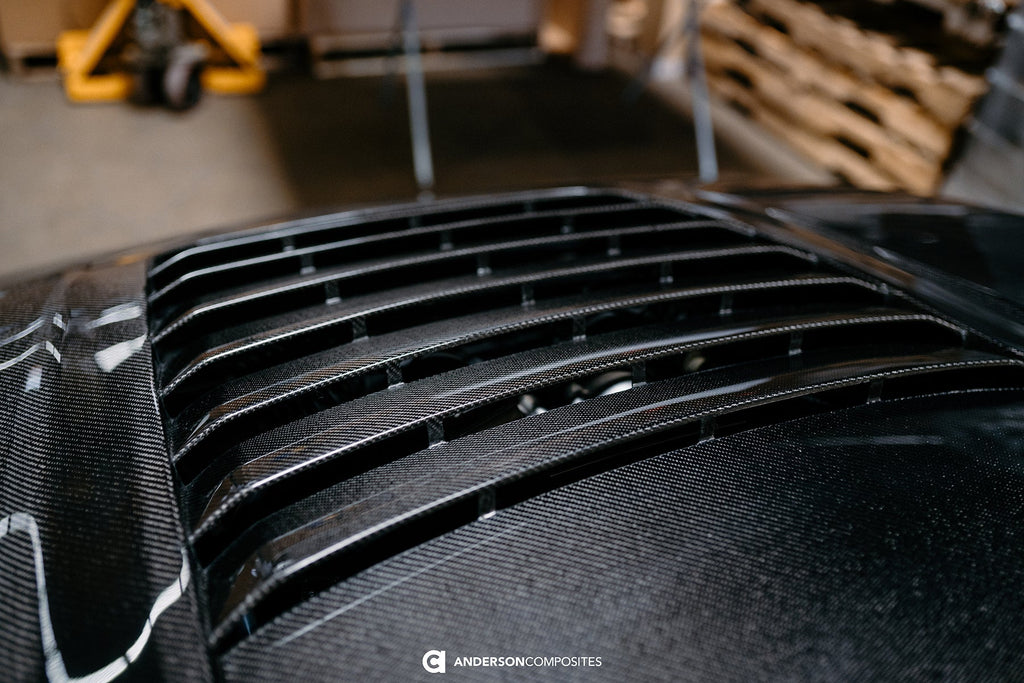 2024 FORD MUSTANG TYPE-GT5 DOUBLE-SIDED CARBON FIBER HOOD