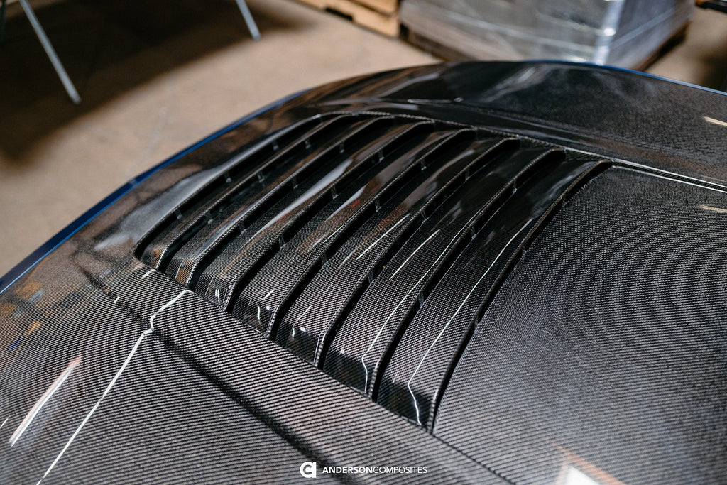 2024 FORD MUSTANG TYPE-GT5 DOUBLE-SIDED CARBON FIBER HOOD