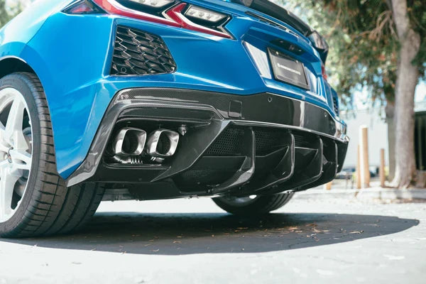 2020 - 2024 CHEVROLET CORVETTE C8 CARBON FIBER REAR DIFFUSER