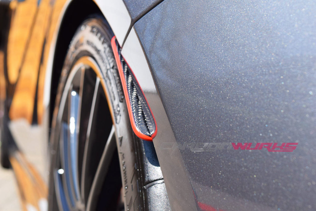 MERCEDES A-CLASS CARBON FIBRE REAR ARCH SPLASH GUARDS