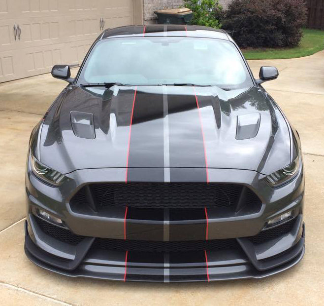 2015 - 2017 Mustang GT350 Style Mustang Fiberglass Front Bumper with Front Lip