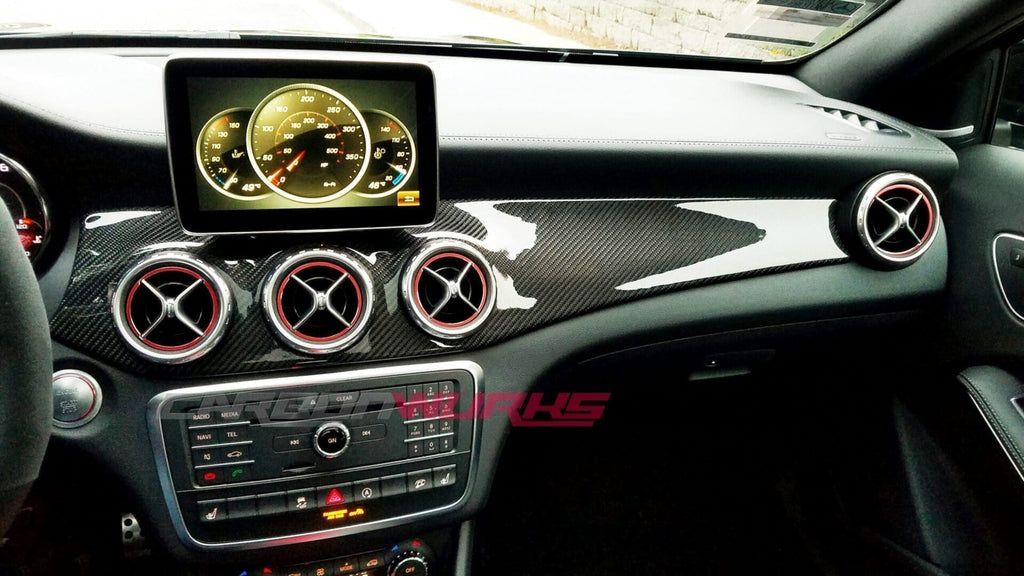 MERCEDES CLA / GLA CARBON FIBRE DASHBOARD TRIM – LEFT HAND DRIVE