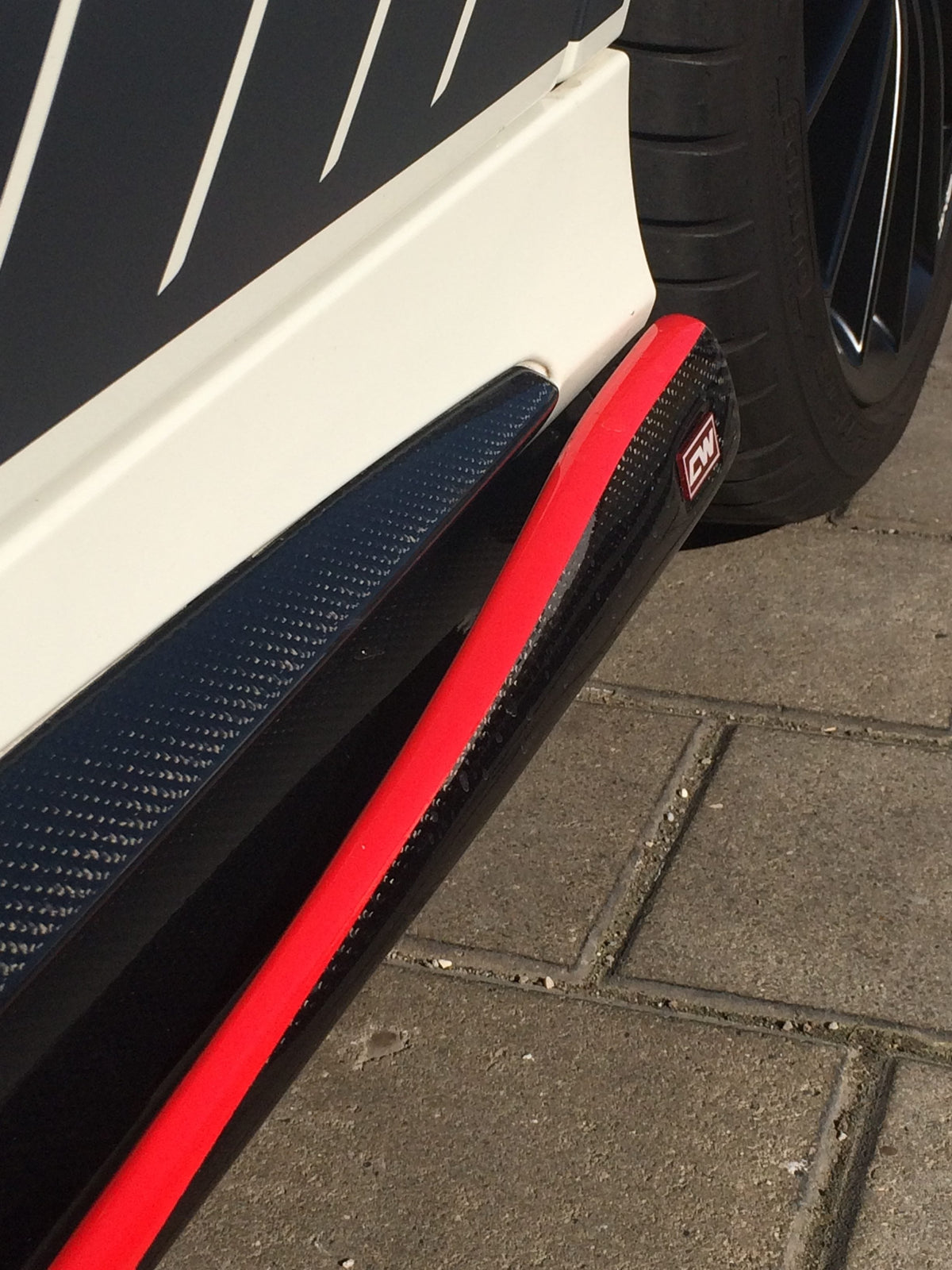 MERCEDES A-CLASS / CLA CARBON FIBRE SIDE SKIRT EXTENSIONS