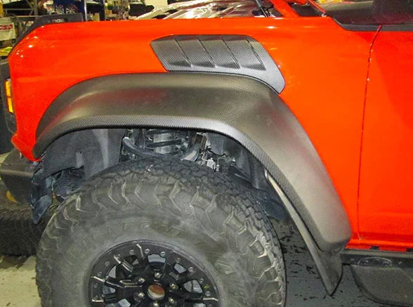 2022 - 2024 Ford Bronco Raptor Carbon Fiber Fender Vents - Matte