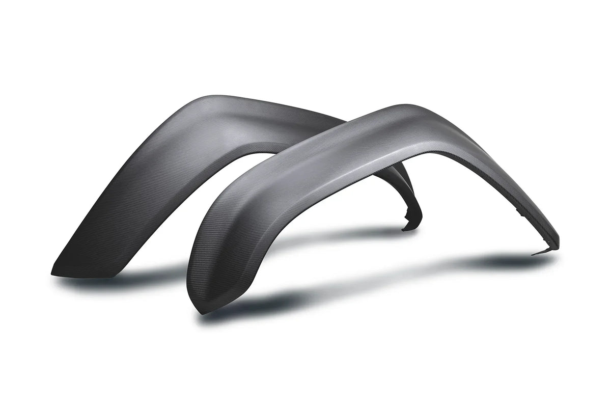 2022 - 2024 Ford Bronco Raptor Carbon Fiber Fender Flare Set, Front & Rear - Matte
