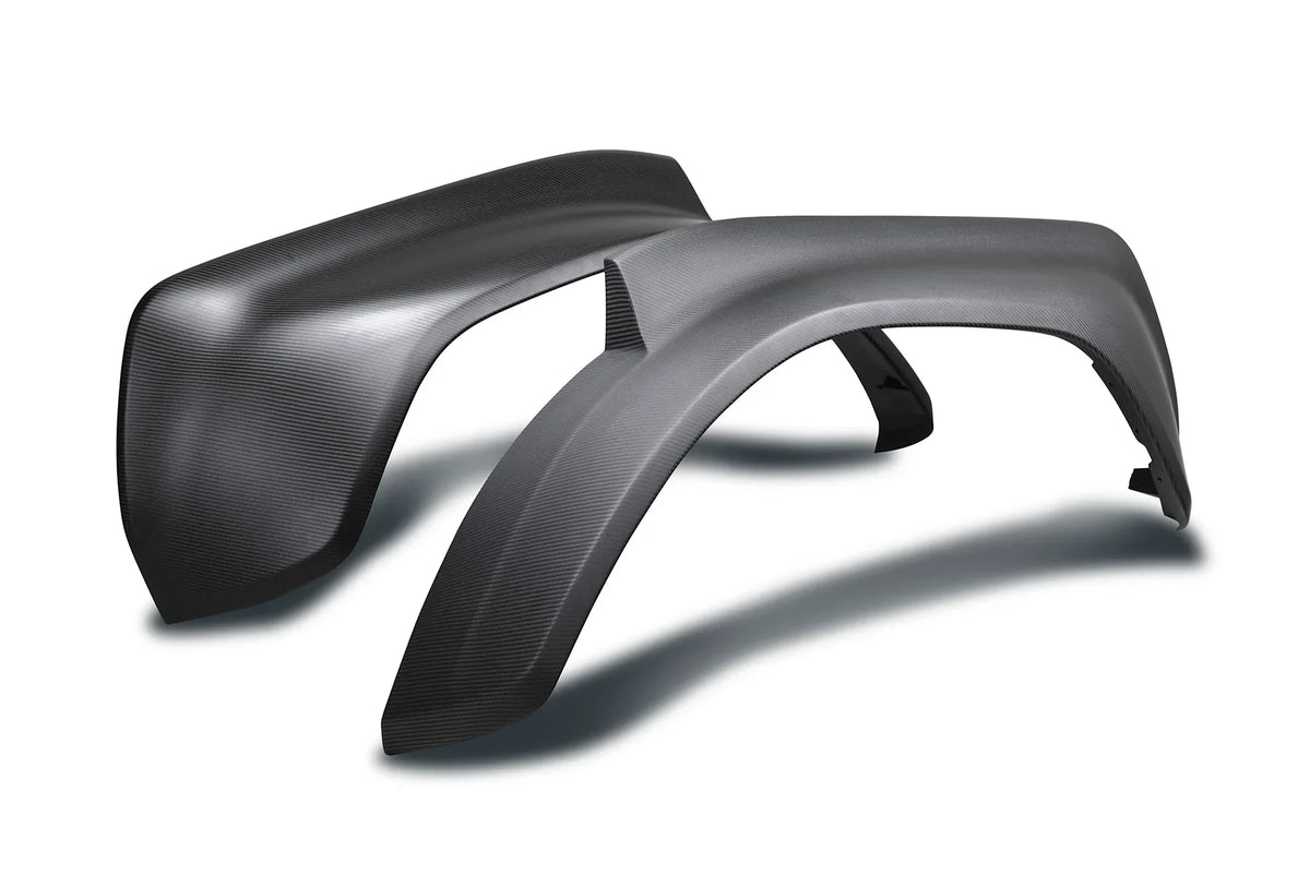 2022 - 2024 Ford Bronco Raptor Carbon Fiber Fender Flare Set, Front & Rear - Matte