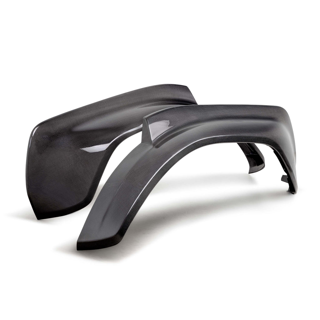 2022 - 2024 Ford Bronco Raptor Carbon Fiber Rear Fender Flares - Gloss