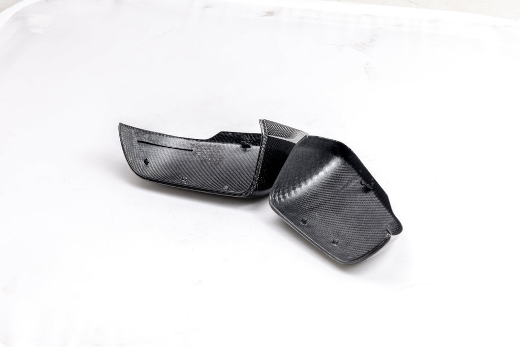 2015 - 2024 Mustang Carbon Fiber Side Mirror Cover Set with Turn Signals (Gloss Finish)