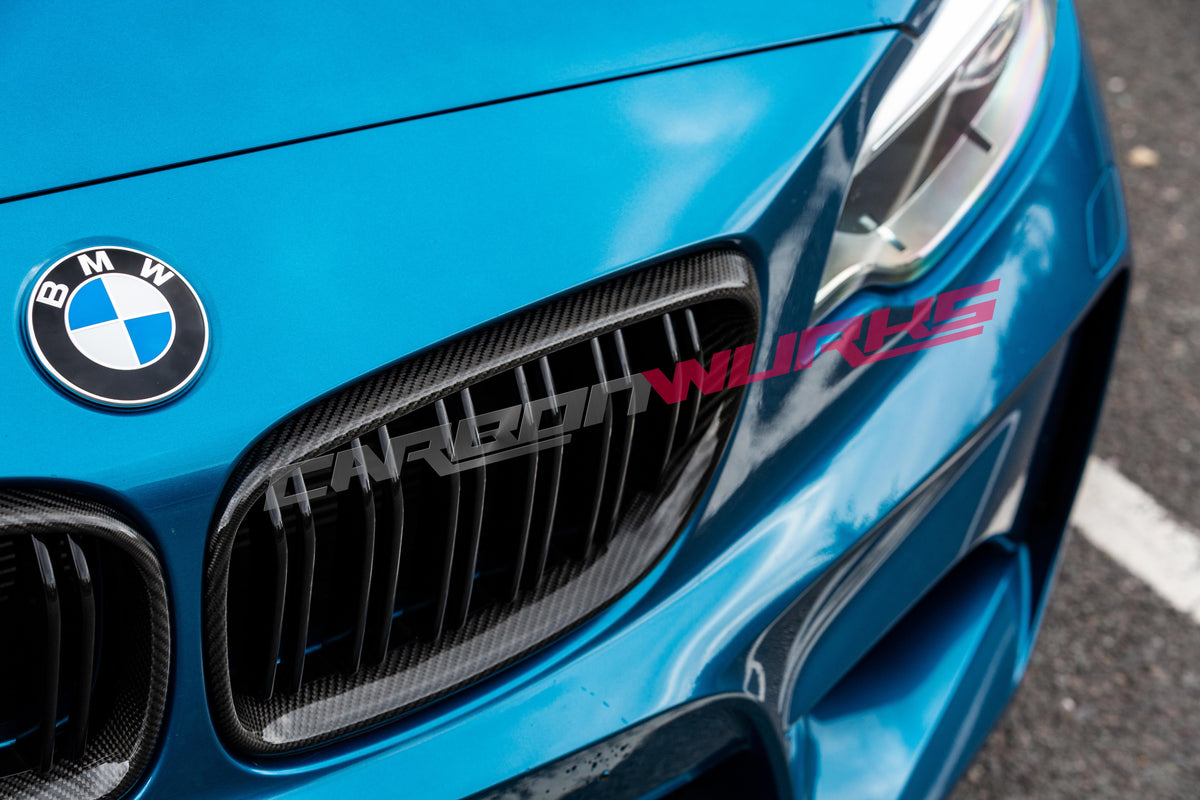 BMW 2 SERIES CARBON FIBRE KIDNEY GRILLES