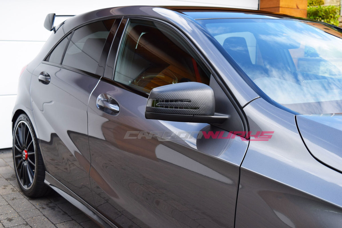 MERCEDES BENZ MATTE OR GLOSS CARBON FIBRE MIRRORS