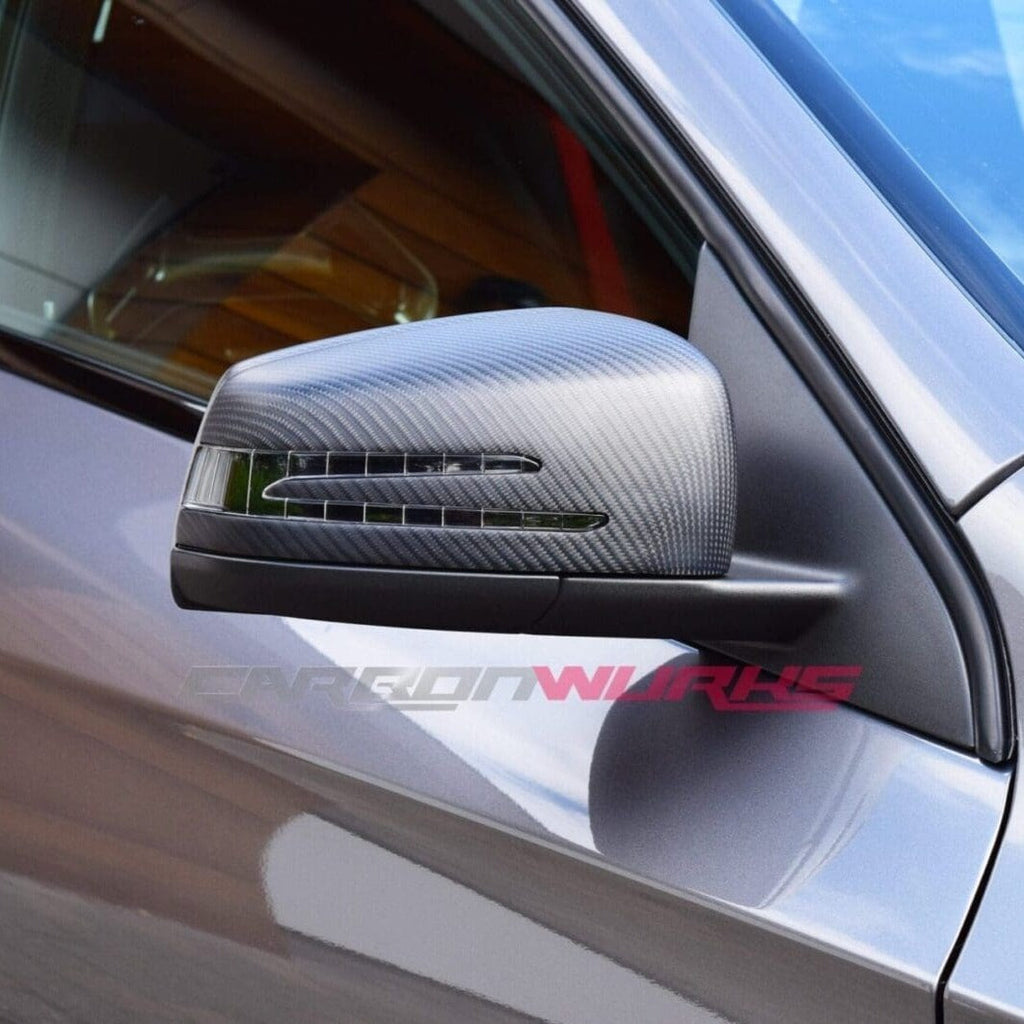 MERCEDES BENZ MATTE OR GLOSS CARBON FIBRE MIRRORS