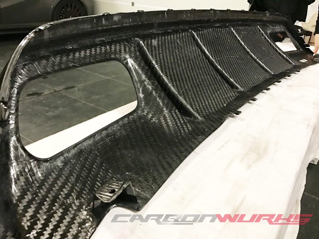 MERCEDES A45 CARBON FIBRE DOUBLE DIFFUSER