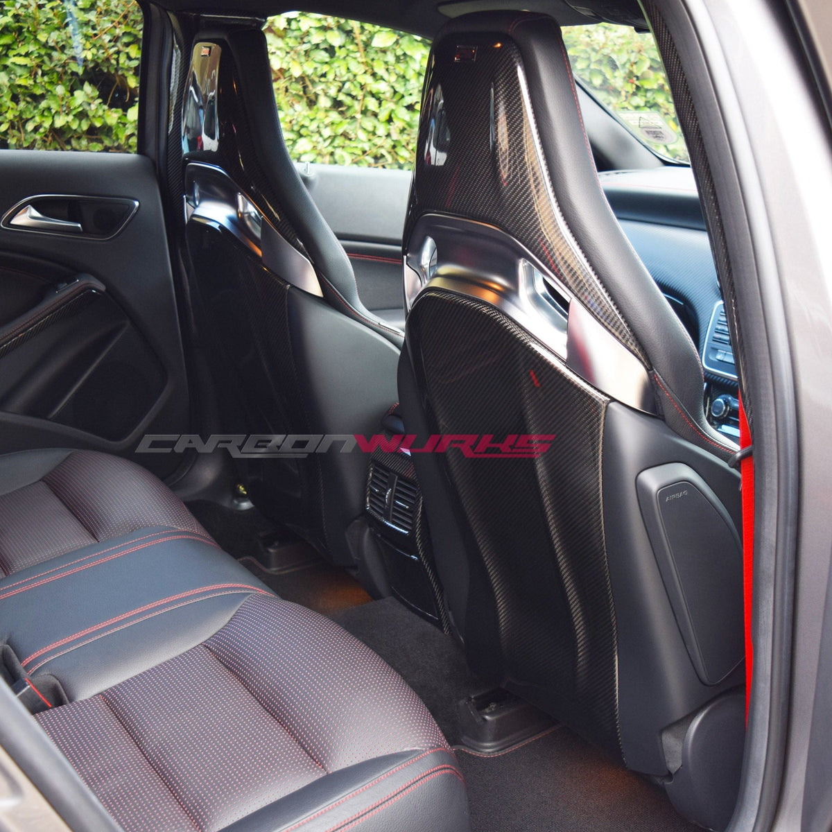 MERCEDES W177 / W118 CARBON FIBRE SEAT BACK COVERS