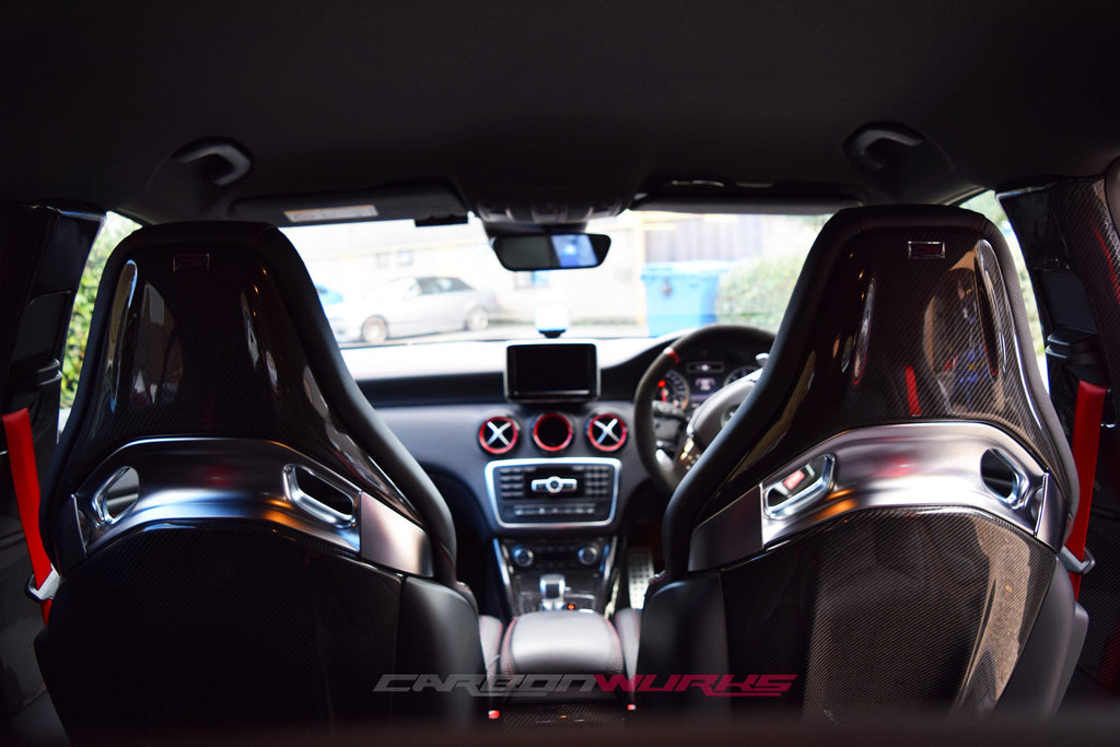 MERCEDES W177 / W118 CARBON FIBRE SEAT BACK COVERS