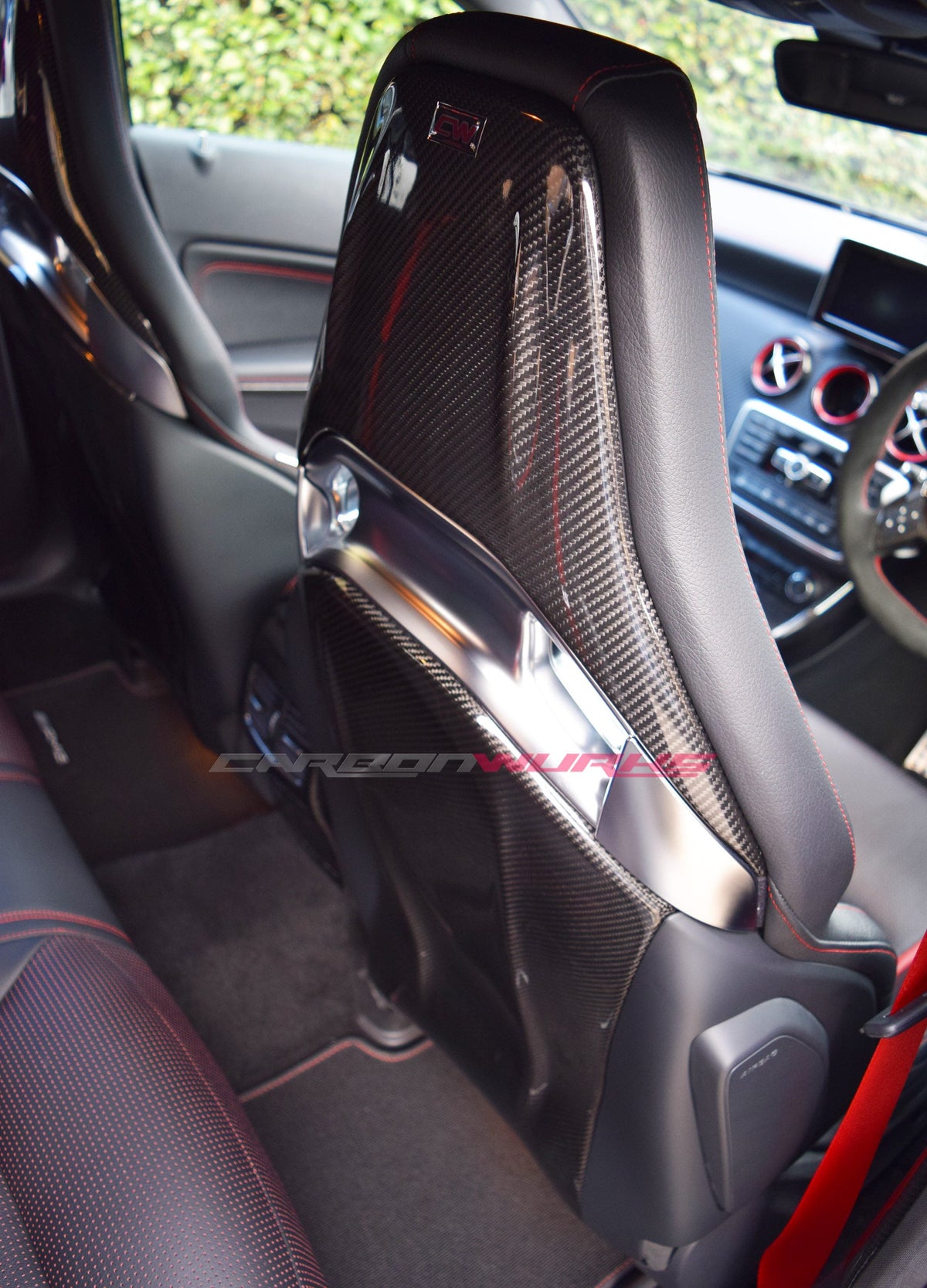 MERCEDES W177 / W118 CARBON FIBRE SEAT BACK COVERS