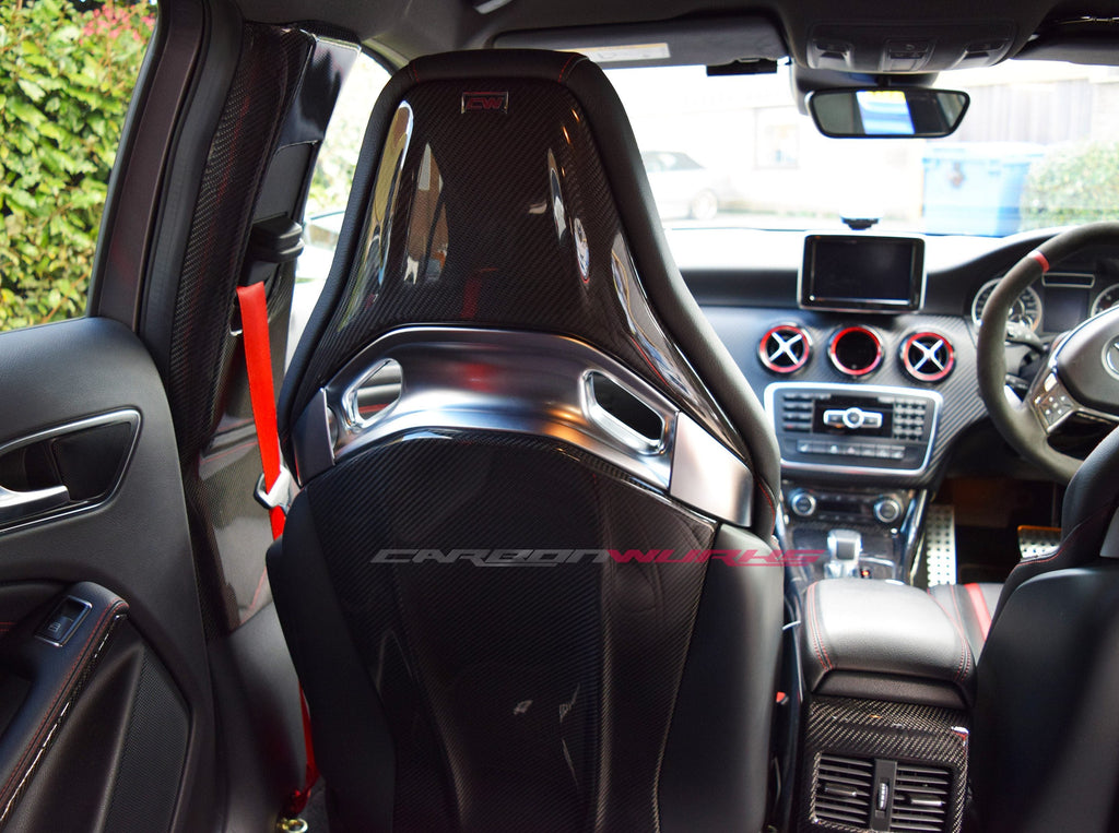 MERCEDES W177 / W118 CARBON FIBRE SEAT BACK COVERS