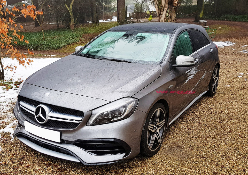 MERCEDES SILVER CARBON FIBRE MIRRORS