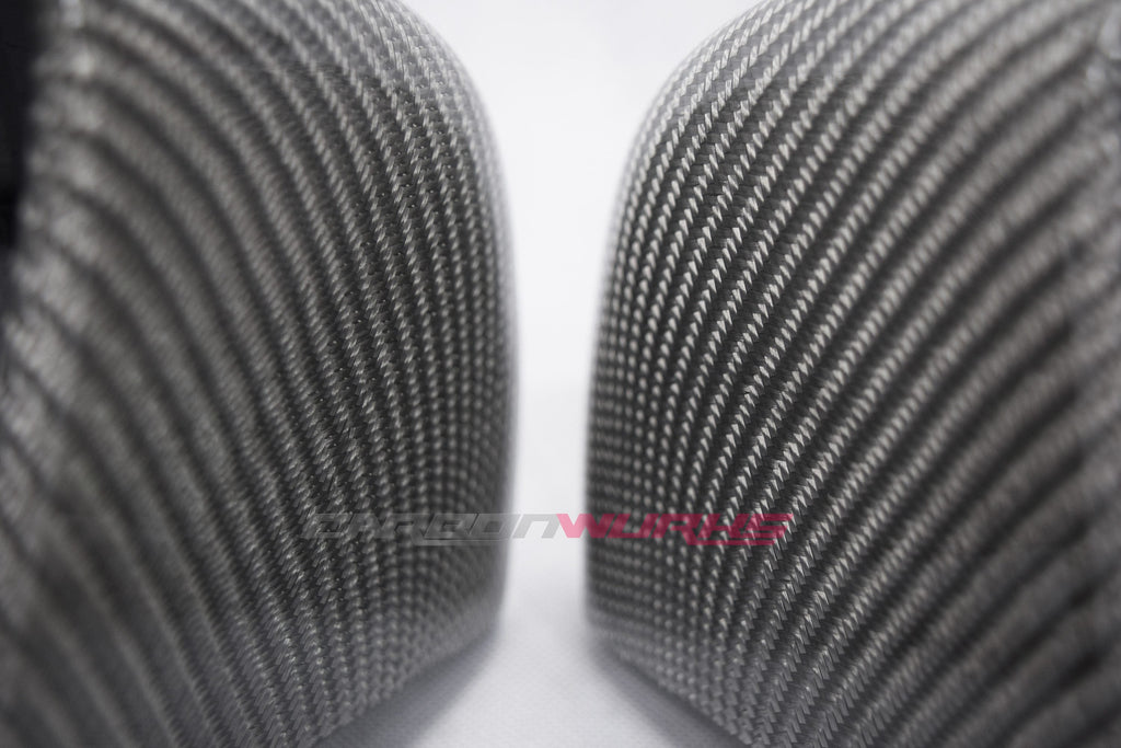 MERCEDES SILVER CARBON FIBRE MIRRORS