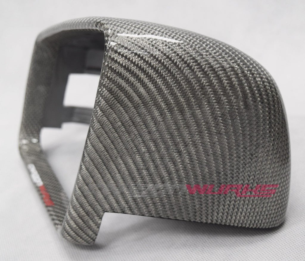 MERCEDES SILVER CARBON FIBRE MIRRORS