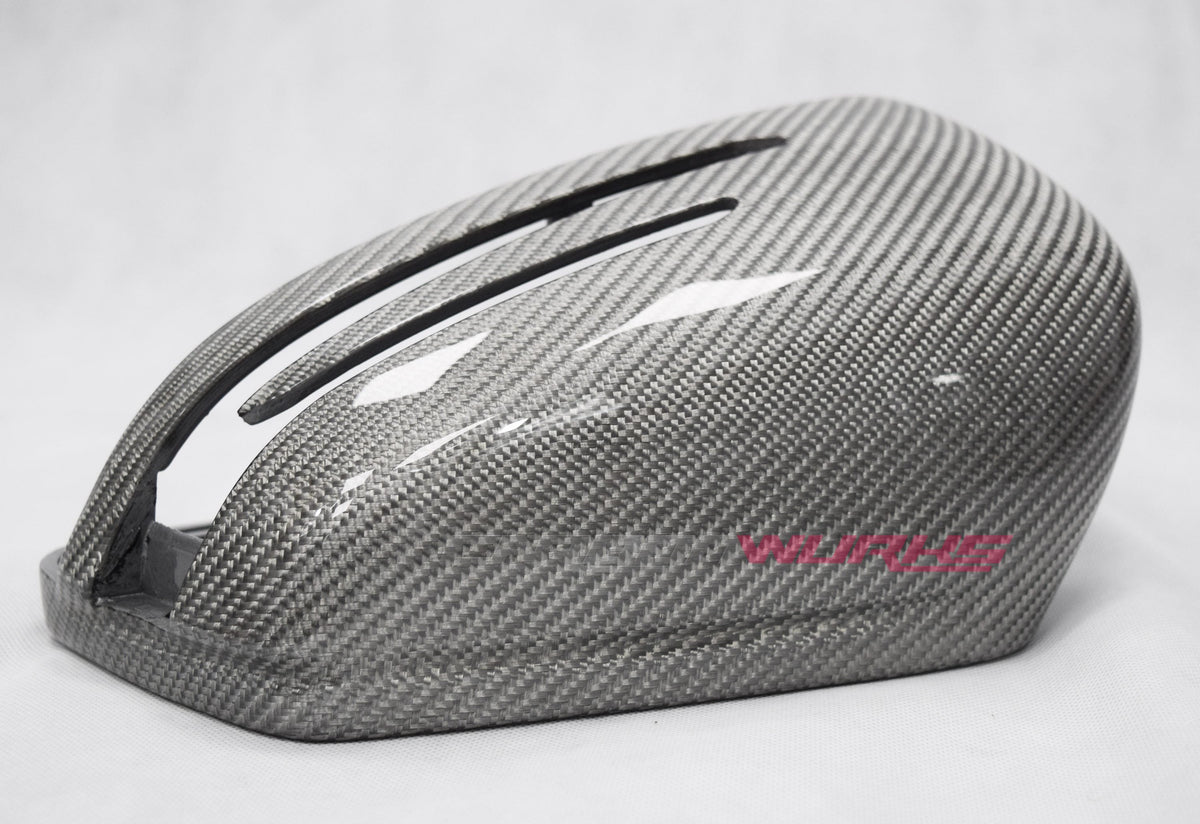 MERCEDES SILVER CARBON FIBRE MIRRORS