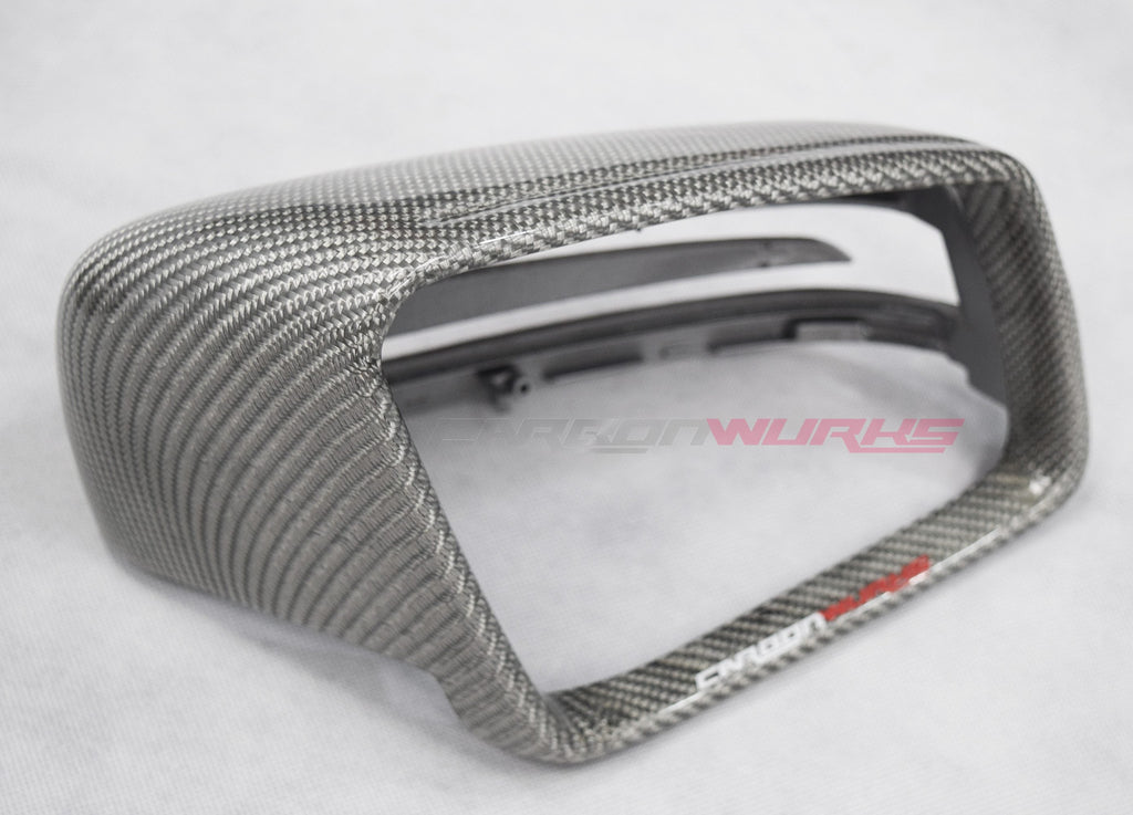 MERCEDES SILVER CARBON FIBRE MIRRORS