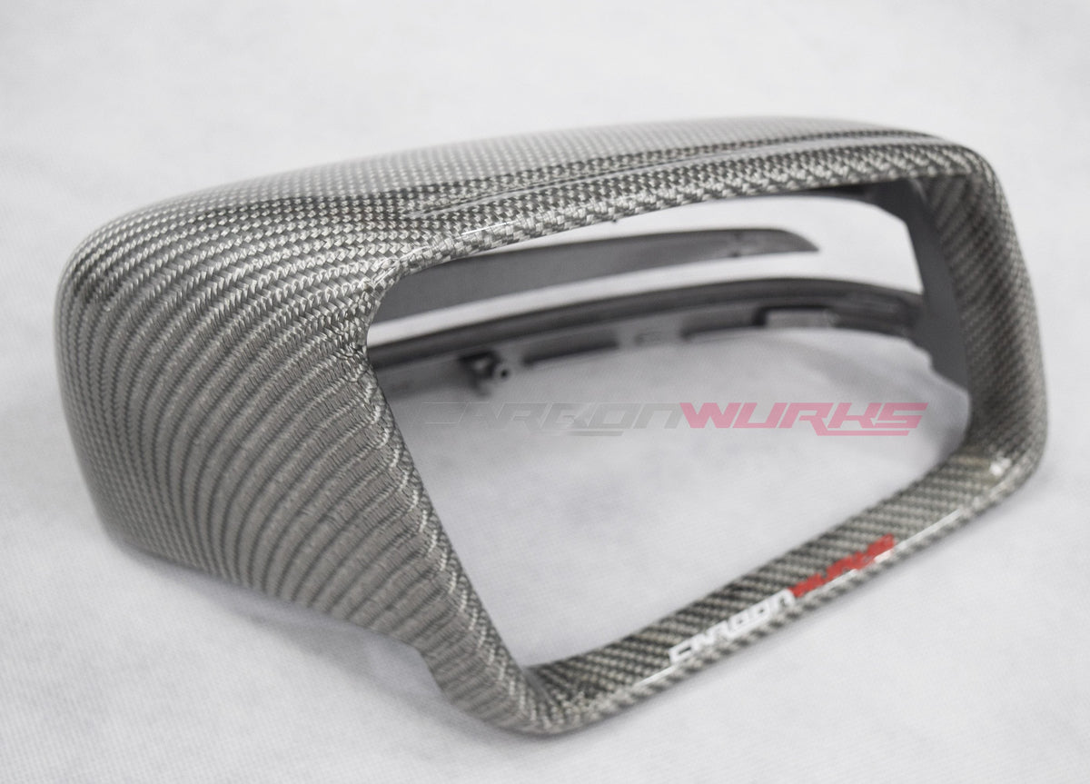 MERCEDES SILVER CARBON FIBRE MIRRORS