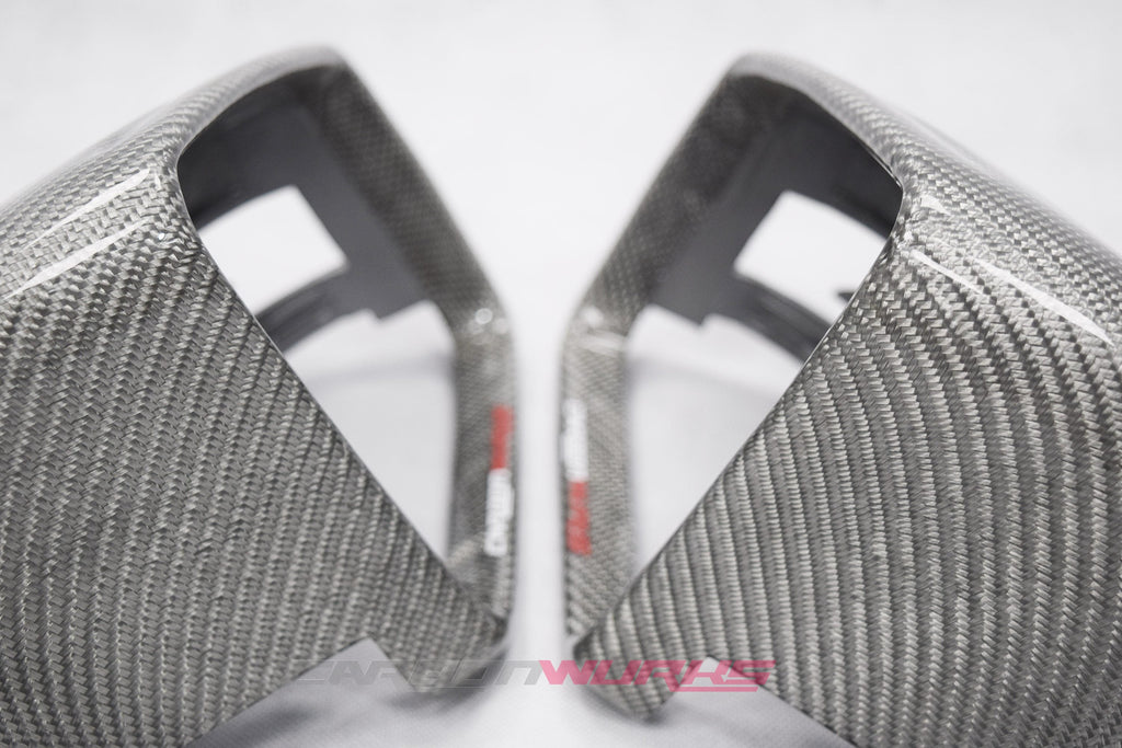 MERCEDES SILVER CARBON FIBRE MIRRORS
