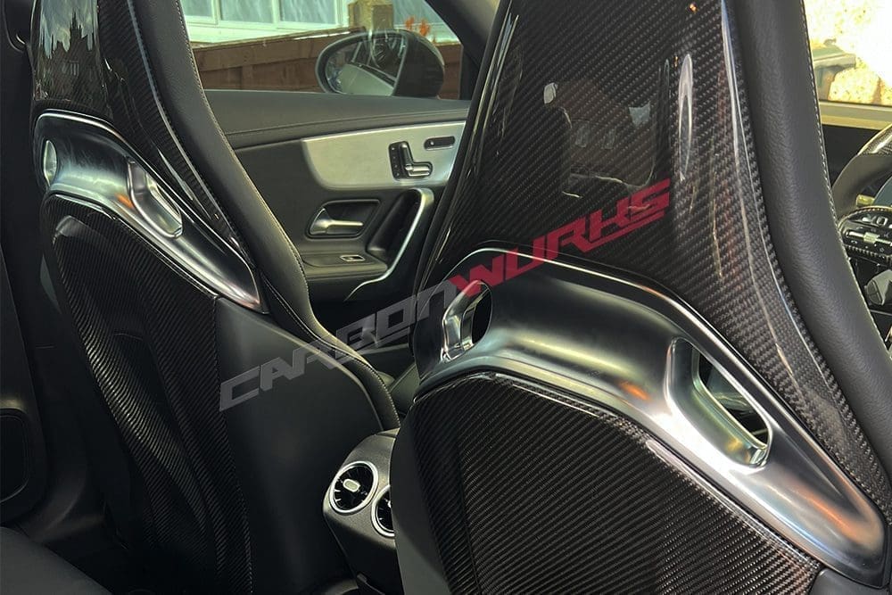 MERCEDES W177 / W118 CARBON FIBRE SEAT BACK COVERS